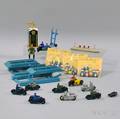 Group of Meccano Dinky Toys Metal Motorcycles a Cruise Ship and Accessories