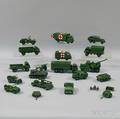 Sixteen Meccano Dinky Toys Diecast Metal Military Vehicles