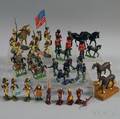 Group of Painted Britainstype Cast Lead Toy SoldiersHorse Figures