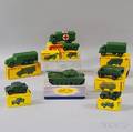 Ten Meccano Dinky Toys Diecast Metal Military Vehicles