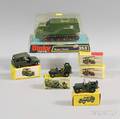 Six Meccano Dinky Toys Diecast Metal Military Vehicles