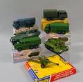 Six Meccano Dinky Toys Diecast Metal Military Vehicles