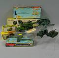 Five Meccano Dinky Toys Diecast Metal Military Vehicles