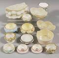 Fourteen Mostly Belleek Salts