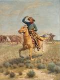 Charles Craig American 18461931 Cowboy Throwing Lasso