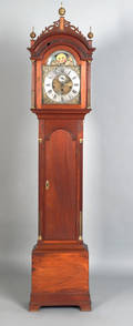 Rare Boston Chippendale mahogany musical tall case clock ca 1770