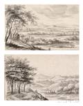 Attributed to Jan van der Meer the Younger Dutch 16561705 Pair of Panoramic River Landscapes