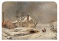 Edward Train British 18011866 The Road Home in Winter