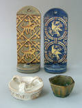 Four pieces from Moravian Tile Works Doylestown Pennsylvania  early 20th c