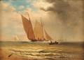 Charles Henry Gifford American 18391904 Sailboats Under a Darkening Sky