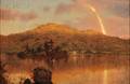 Louis Rmy Mignot American 18311870 Rainbow over a Lake in the Hudson River Valley Possibly Close of a Showery Day Lake George