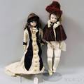Two Bisque Head Lady Dolls
