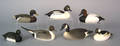 Seven miniature duck decoys by Ken Harris Woodbury NY