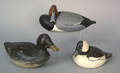 Three carved duck decoys 19401980