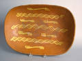 Large redware loaf dish 19th c