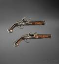 Italian Cased Frachetti e Minelli Flintlock Pistols