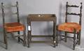 Pair of Spanish turned dining chairs