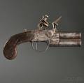 English Over and Under Boxlock Pistol