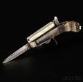 Hornhandled Percussion Knife Pistol