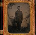 Quarterplate Tintype Portrait of a Young Soldier
