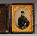 Quarterplate Tintype Portrait of a Young Soldier