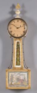 Whitepainted Patent Timepiece or Banjo Clock