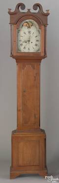 Pennsylvania Chippendale walnut tall case clock late 18th c