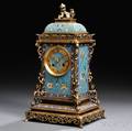 Brass and Champleve Mantel Clock