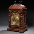 Carved Mahogany Chime Clock