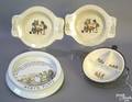 Group of childrens bear decorated tableware to include  The Three Bears baby plate