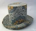 Unusual hat form wallpaper box mid 19th c