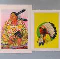 Two US Native American Portrait Lithograph Posters