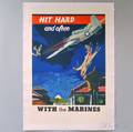 US WWII Hit Hard and Often with The Marines Lithograph Recruiting Poster