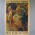 Norman Rockwell US WWII Freedom to Worship Lithograph Poster