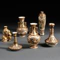 Six Small Satsuma Vases