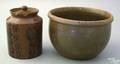 Redware covered jar 19th c