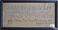 Pennsylvania silk on linen sampler dated 1845
