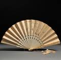 Export Embroidered Fan in Giltlacquer Box