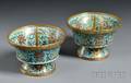 Pair of Cloisonne Pricket Candleholders