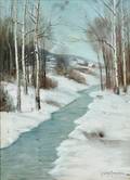 Svend Rasmussen Svendsen American 18641945 Stream in Winter