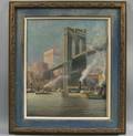 American School 19th20th Century Brooklyn Bridge