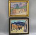 Alice Righter Edmiston American 18741964 Two Works Depicting Santa Fe