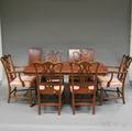 Eightpiece Carved Mahogany Chippendalestyle Dining Room Set