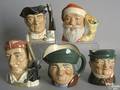 Five Royal Doulton toby mugs to include Santa Claus