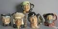 Five Royal Doulton toby mugs to include North American Indian