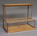 Large Wood and Glass Stepback Countertop Display Case