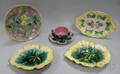Six Pieces of Majolica Ceramic Tableware