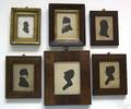 Six framed hollow cut silhouettes ca 18101830