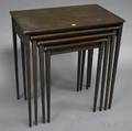 Set of Four Mahogany Veneer Nesting Tables
