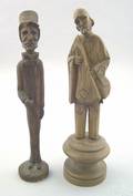 Carved wooden pipe stand in the form of Uncle Sam late 19th c